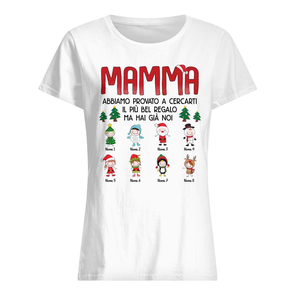 Maglietta personalizzata per Mamma Regalo personalizzato per Madre | Mamma abbiamo provato a cercarti