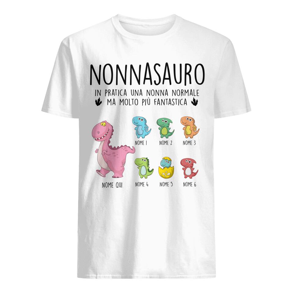 Maglietta personalizzata per Nonna | Regalo personalizzato per Nonna | Nonnasauro Una Nonna Normale Ma Molto Più Fantastica