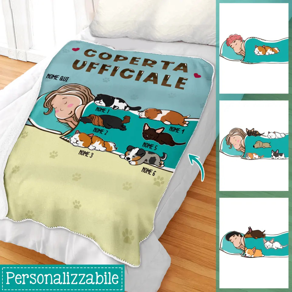 Coperta in pile personalizzata per Gli amanti degli animali domestici | Regalo personalizzato per Gli amanti degli animali domestici | Coperta Ufficiale
