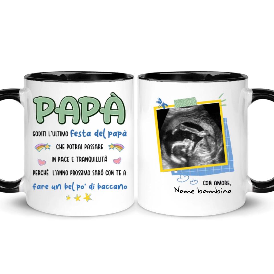 Tazza personalizzata per Papà | Regalo personalizzato per padre| Papà  Goditi l'ultimo Festa del papà