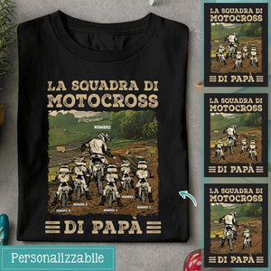 Camiseta personalizada para papá | Regalo personalizado para papá | El equipo de motocross de papá