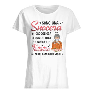 Sono una Suocera orgogliosa, Personalizzabile T-Shirt Per Suocera