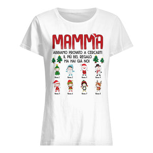 Camiseta personalizada para mamá Regalo personalizado para mamá | Mamá intentamos buscarte.