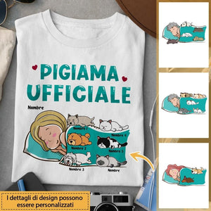 Camiseta personalizada para amantes de los gatos | Regalo personalizado para amantes de los gatos | Pijamas no oficiales