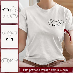 Orejas de perro, camiseta personalizable para el amante de los gatos