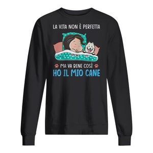 Camiseta personalizada para amantes de los perros | Regalo personalizado para amantes de los perros | La vida no es perfecta