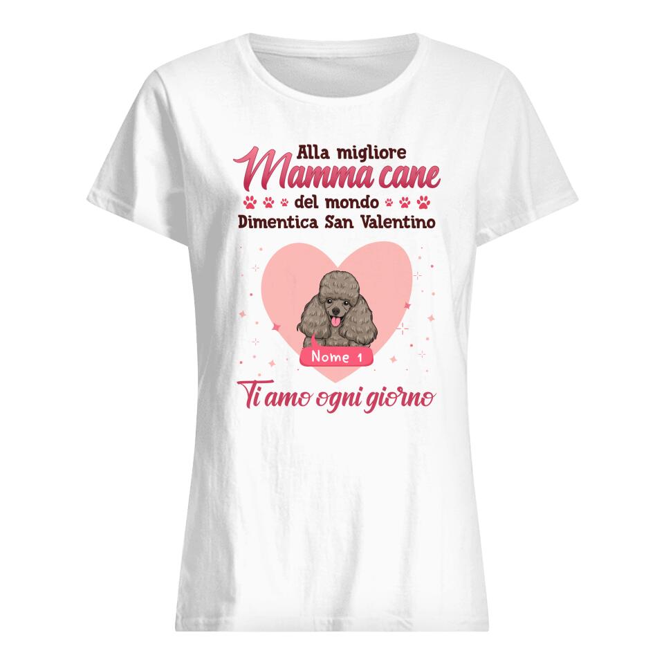 Maglietta personalizzata per Mamma | Regalo personalizzato per Madre | Alla Migliore Mamma Cane Del Mondo