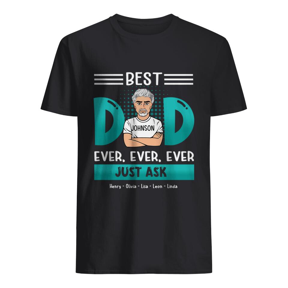 Camiseta personalizada para papá | Regalo personalizado para padre | El mejor papá