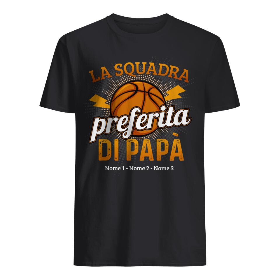 Camiseta personalizada para papá | Regalo personalizado para padre | El equipo favorito del abuelo y papá.