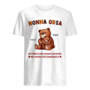 Camiseta personalizada para mamá | Regalo personalizado para mamá | Mamá/Abuela Oso Básicamente Una Mamá Normal Pero Mucho Más Fantástica