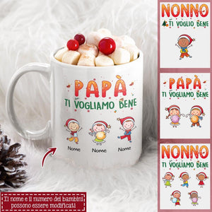 Tazza personalizzata per Papà Nonno | Regalo personalizzato per Padre | Papà Ti vogliamo bene