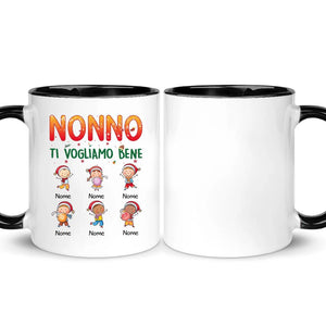 Taza personalizada para papá abuelo | Regalo personalizado para padre | papá te amamos