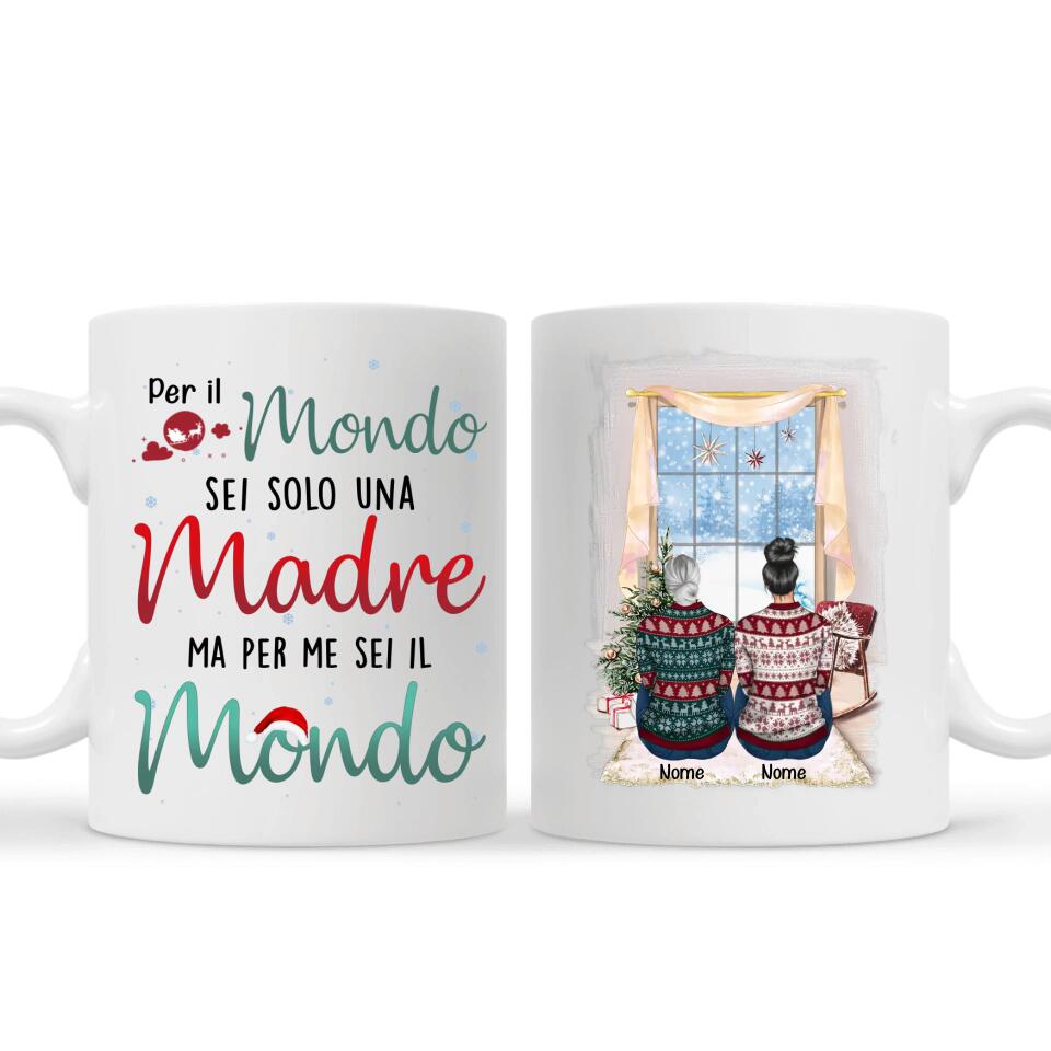 Tazza personalizzata per Mamma | Regalo personalizzato per Madre | Per il mondo sei solo una madre Ma per me sei il mondo