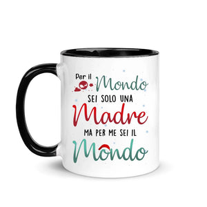 Taza personalizada para mamá | Regalo personalizado para madre | Para el mundo eres solo una madre pero para mí eres el mundo