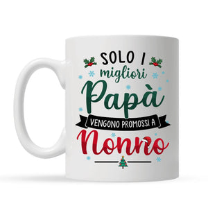 Taza personalizada para abuelo abuela | Regalo personalizado para abuela abuelo | Sólo los mejores papás/mamás son ascendidos a abuelo/abuela