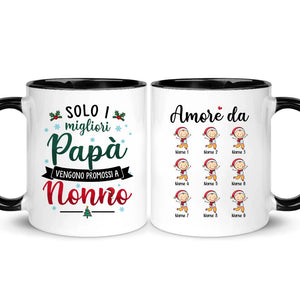 Taza personalizada para abuelo abuela | Regalo personalizado para abuela abuelo | Sólo los mejores papás/mamás son ascendidos a abuelo/abuela