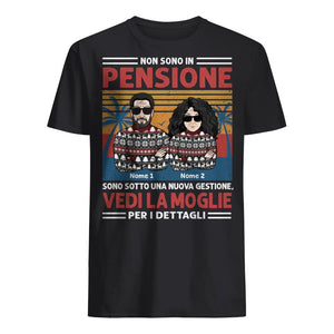 Maglietta personalizzata per marito/moglie | Regalo personalizzato per marito/moglie | Non sono in pensione