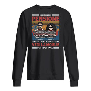 Maglietta personalizzata per marito/moglie | Regalo personalizzato per marito/moglie | Non sono in pensione