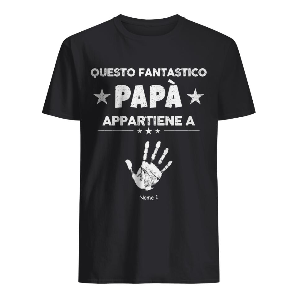 Maglietta personalizzata per Papà | Regalo personalizzato per Padre | Questo Fantastico Papà Appartiene A