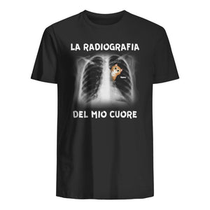 Maglietta personalizzata per Gli amanti dei gatti | Regalo personalizzato per Gli amanti dei gatti | La Radiografia Del Mio Cuore