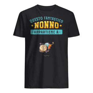 Maglietta personalizzata per Nonno | Regalo personalizzato per nonno | Questo fantastico  Nonno appartiene