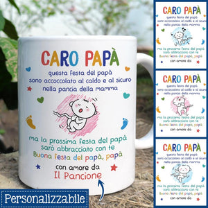 Tazza personalizzata per Papà | Regalo personalizzato per Padre | La prossima festa del papà  sarò abbracciato con te