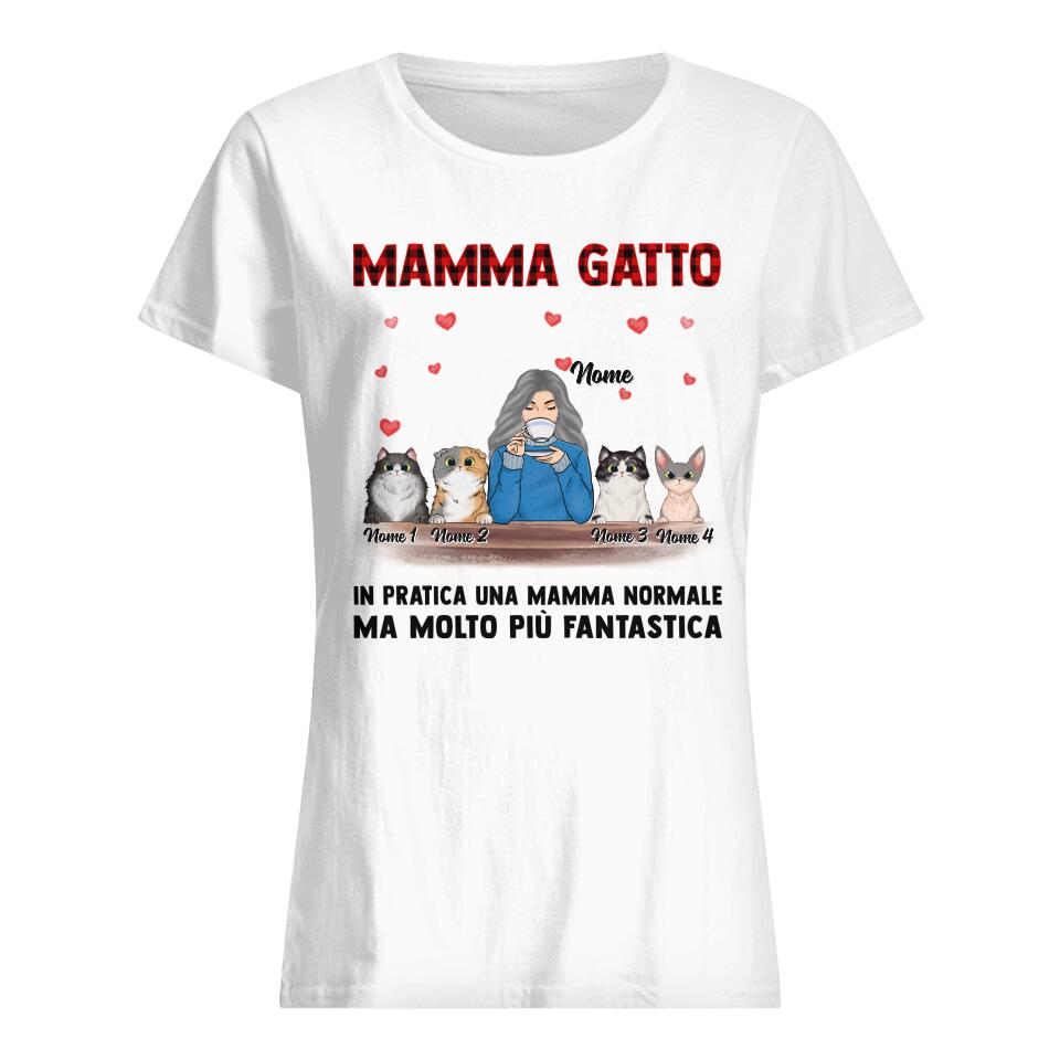 Camiseta personalizada para amantes de los gatos | Regalo personalizado para amantes de los gatos | Madre gata 