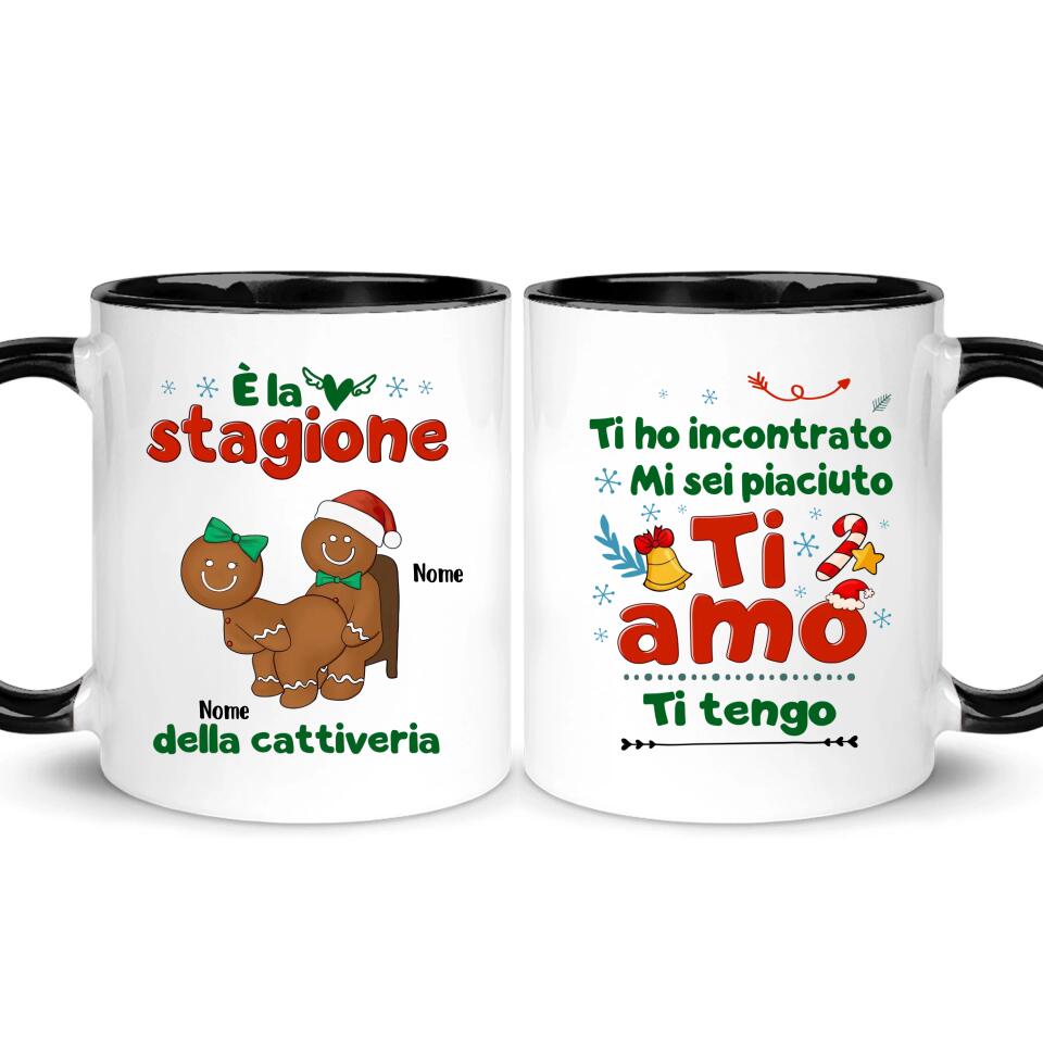 Taza personalizada para parejas | Regalo personalizado para pareja | 'Es la temporada de la maldad