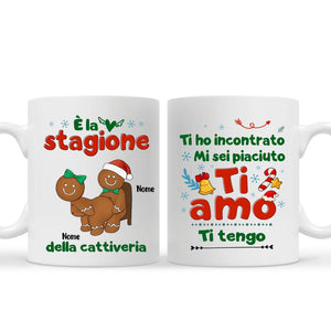 Taza personalizada para parejas | Regalo personalizado para pareja | 'Es la temporada de la maldad