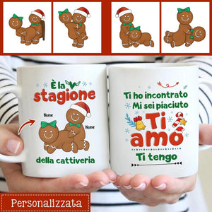 Taza personalizada para parejas | Regalo personalizado para pareja | 'Es la temporada de la maldad