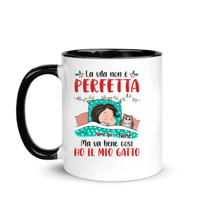 Tazza personalizzata per Gli amanti dei gatti | Regalo personalizzato per Gli amanti dei gatti | Ma Va Bene Così Ho Il Mio Gatto