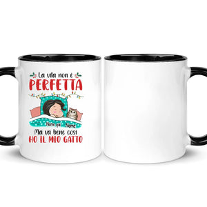 Taza personalizada para amantes de los gatos | Regalo personalizado para amantes de los gatos | Pero está bien, así que tengo mi gato