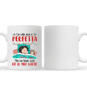 Taza personalizada para amantes de los gatos | Regalo personalizado para amantes de los gatos | Pero está bien, así que tengo mi gato