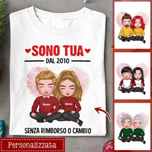 Maglietta personalizzata per Moglie/ Marito | Regalo personalizzato per Moglie/ Marito | Sono tua senza rimborso o cambio