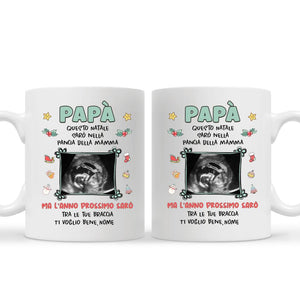 Taza personalizada para papá | Regalo personalizado para padre | estaré en el vientre de mami