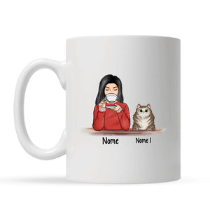 Taza personalizada para amantes de los gatos | Regalo personalizado para amantes de los gatos | La vida no es perfecta