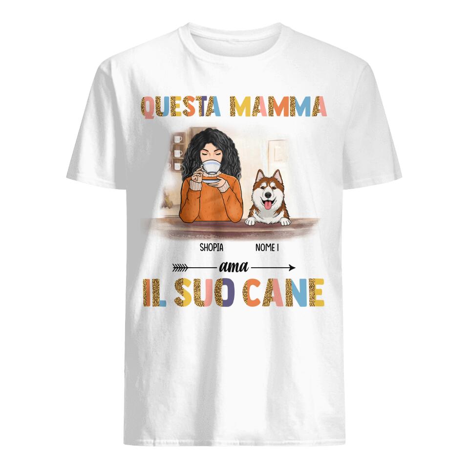 Camiseta personalizada para amantes de los perros | Regalo personalizado para amantes de los perros | Esta mamá ama a su perro 