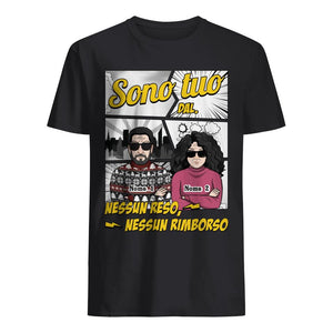 Camiseta personalizada para marido/esposa | Regalo personalizado para marido/esposa | Soy tuyo. Sin devoluciones, sin reembolsos