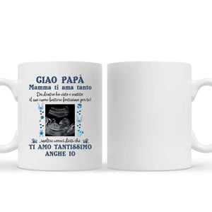 Taza personalizada para papá| Regalo personalizado para padre | Papá, yo también te quiero mucho