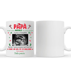 Taza personalizada para papá | Regalo personalizado para padre | Papá está disfrutando de tu última Navidad