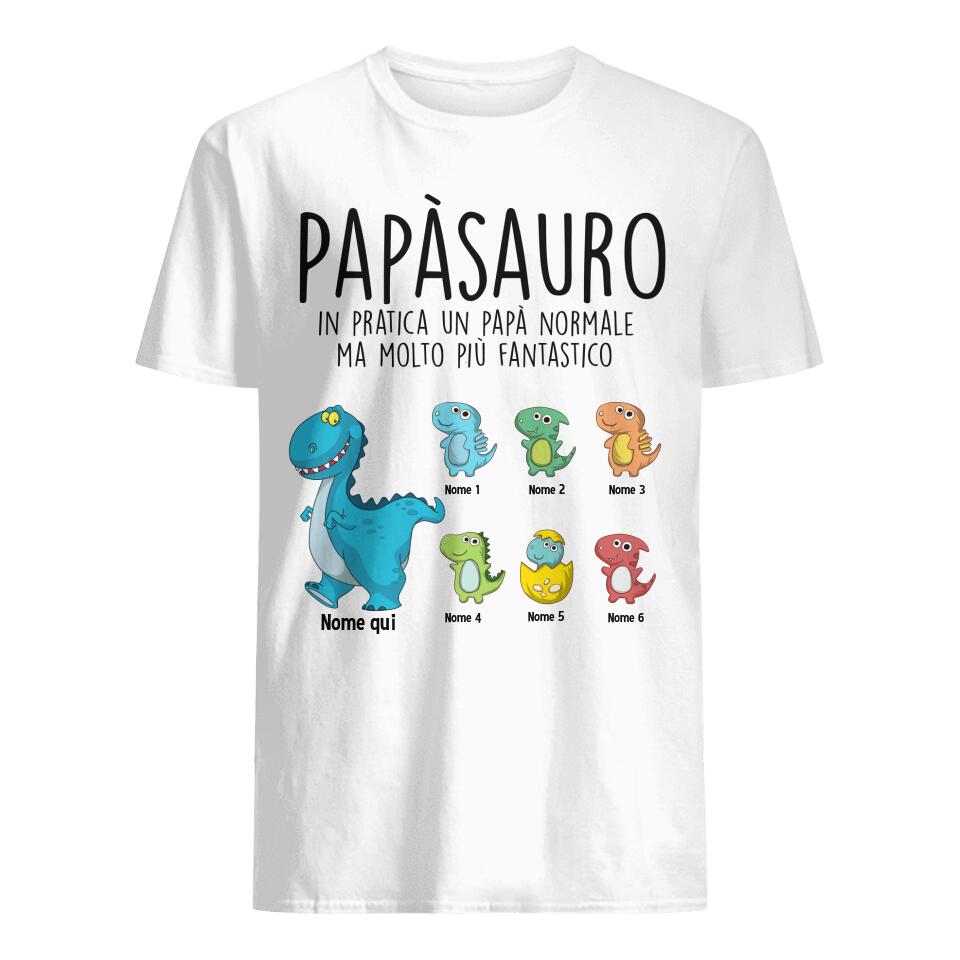 Camiseta personalizada para papá | Regalo personalizado para padre | papi papisaurus