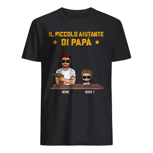 Maglietta personalizzata per Papà | Regalo personalizzato per Papà | I Piccoli Aiutanti Di Papà