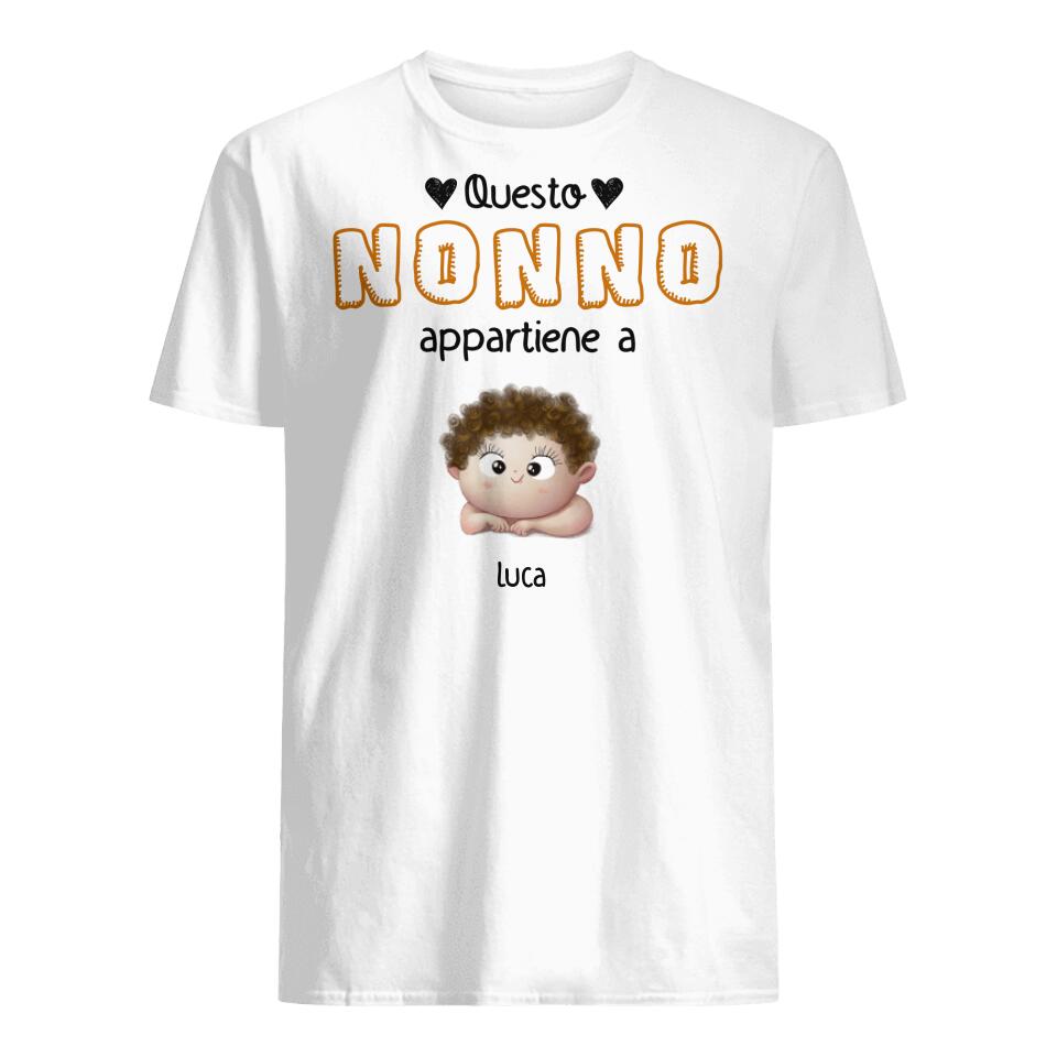 Maglietta personalizzata per Nonno | Regalo personalizzato per Nonno | Appartiene A Nonno Papà