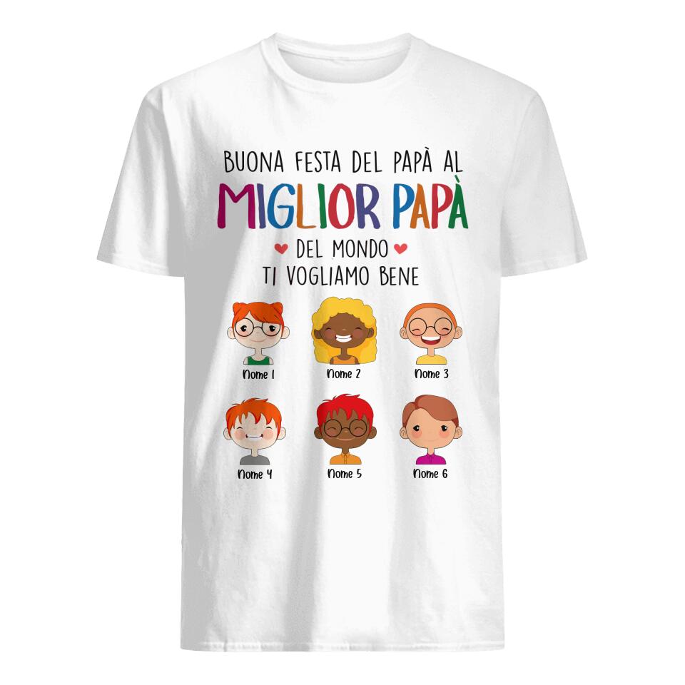 Maglietta personalizzata per Papà | Regalo festa del papà | Buona festa del papà al miglior papà del mondo