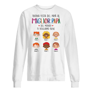 Camiseta personalizada para papá | Regalo del Día del Padre | Feliz día del padre al mejor papá del mundo