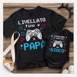 Camiseta para papá | Primer regalo del Día del Padre | Subido de nivel a papá