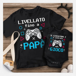 Maglietta per Papà | Regalo prima festa del papà | Livellato fino a papà