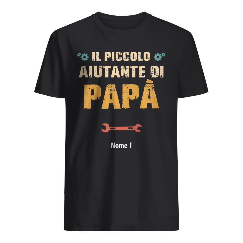 Maglietta personalizzata per Papà | Regalo personalizzato per Papà | I Piccoli Aiutanti Di Papà