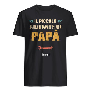 Camiseta personalizada para papá | Regalo personalizado para papá | Los pequeños ayudantes de papá