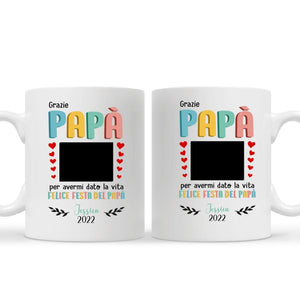 Tazza personalizzata per Papà | Regalo personalizzato per Papà | Grazie Papà